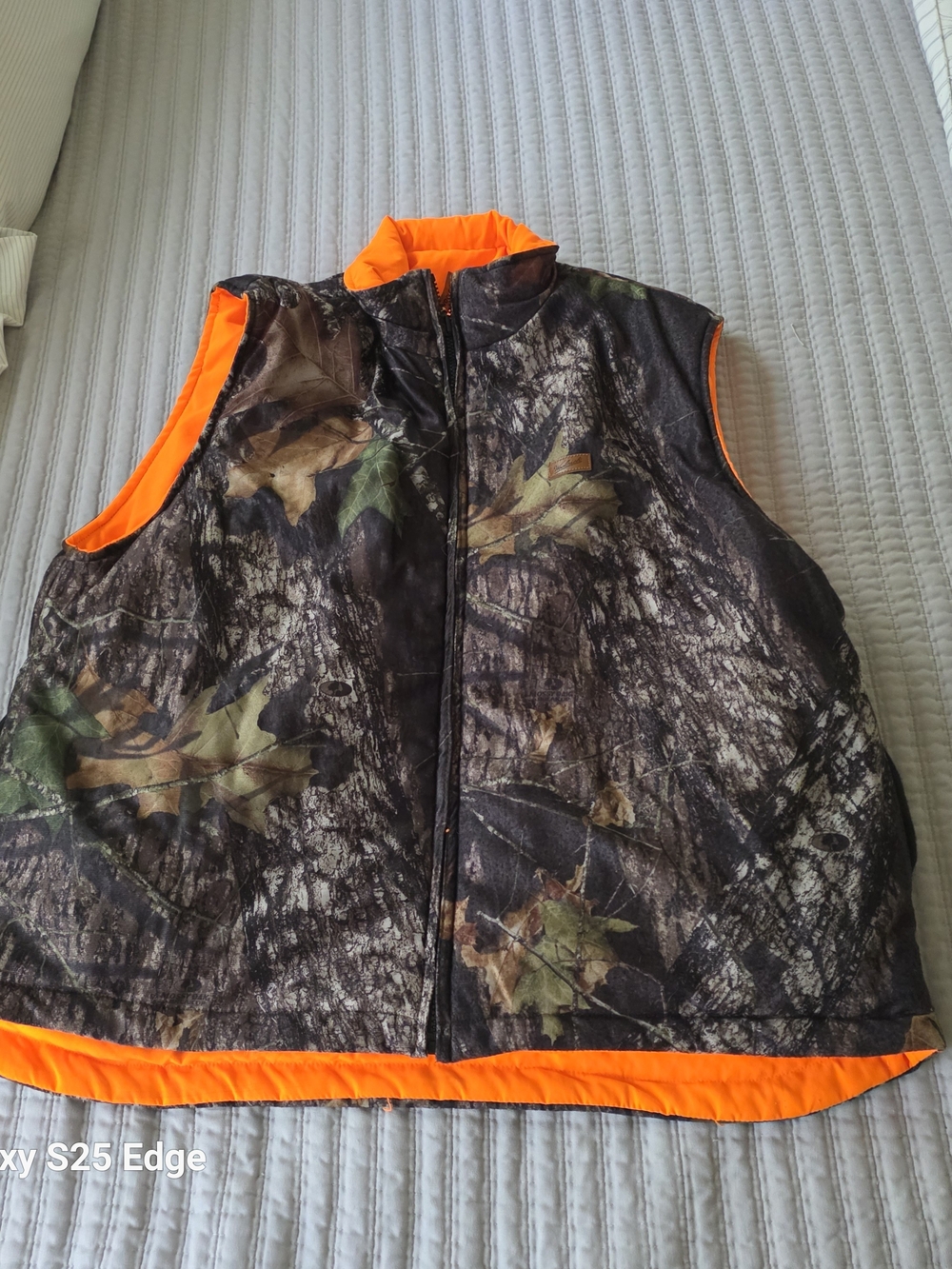 Woolrich Kids Reversible Camo Vest with Blaze Orange Accents